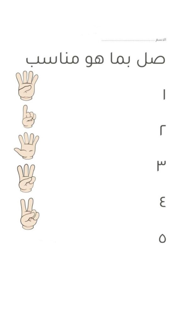 طابق العدد بالمدلول